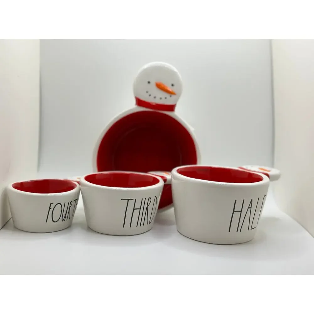 Rae Dunn Snowman Handle Measuring Cups